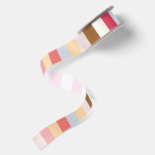 Moderne Pastel Circus Candy Streep Satijnen Lint (Achterkant)