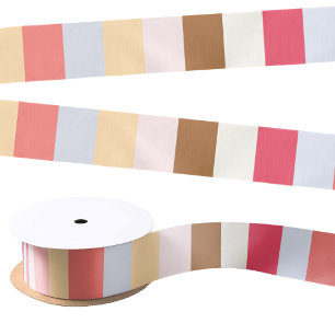Moderne Pastel Circus Candy Streep Satijnen Lint