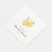 Moderne Pastel Citroen Bruiloftsdouche  Servet (Hoek)