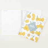 Moderne Pastel Citrus Citrus Lemons Monogram Afspr Planner (Display)