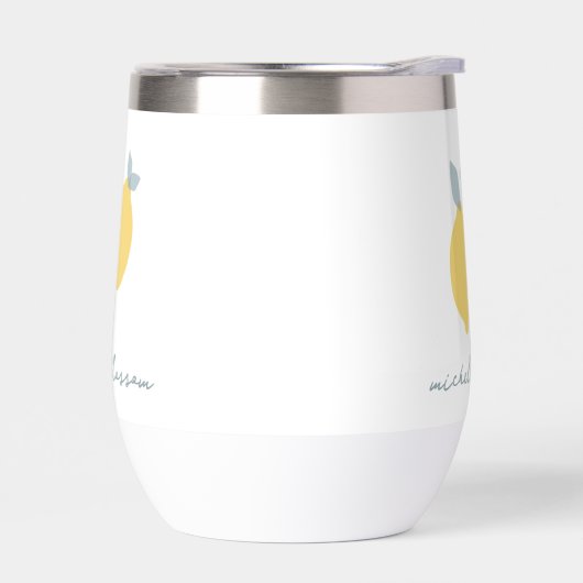 Moderne Pastel Citrus Citrus Lemons Patroon Aangep (Links)