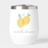 Moderne Pastel Citrus Citrus Lemons Patroon Aangep (Voorkant)