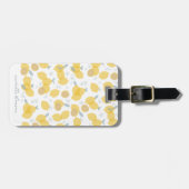 Moderne Pastel Citrus Citrus Lemons Patroon Aangep Bagagelabel (Voorkant horizontaal)