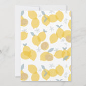 Moderne Pastel Citrus Citrus Lemons Patroon Aangep Bedankkaart (Achterkant)