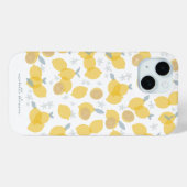 Moderne Pastel Citrus Citrus Lemons Patroon Aangep Case-Mate iPhone Case (Achterkant (horizontaal))
