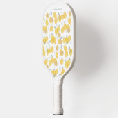 Moderne Pastel Citrus Citrus Lemons Patroon Aangep Pickleball Paddle (Links)