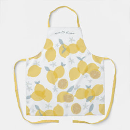 Moderne Pastel Citrus Citrus Lemons Patroon Aangep Schort