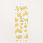 Moderne Pastel Citrus Citrus Lemons Patroon Aangep Yogamat (Voorkant)