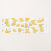 Moderne Pastel Citrus Citrus Lemons Patroon Aangep Yogamat (Voorkant (horizontaal))