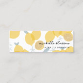 Moderne Pastel Citrus citrusvruchten QR-code minim Mini Visitekaartje (Voorkant)