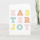 Moderne Pastel Easter Joy Kaart (Voorkant)