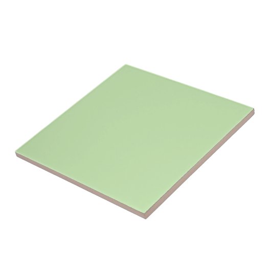 Moderne Pastel Effen Kleur Lichte Sage Tegeltje (Zijkant)