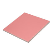 Moderne Pastel Effen Kleur Peachy Pink Tegeltje (Zijkant)