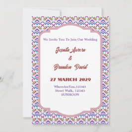 Moderne Pastel Etnisch Geometrisch Diamant Patroon Kaart