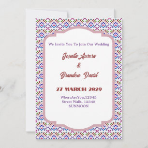 Moderne Pastel Etnisch Geometrisch Diamant Patroon Kaart