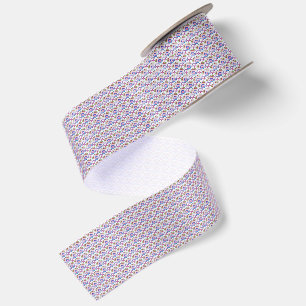Moderne Pastel Etnisch Geometrisch Diamant Patroon Satijnen Lint