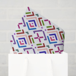 Moderne Pastel Etnisch Geometrisch Diamant Patroon Tissuepapier