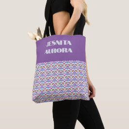 Moderne Pastel Etnisch Geometrisch Diamant Patroon Tote Bag