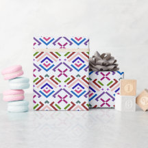 Moderne Pastel Etnisch Geometrisch Diamantpatroon