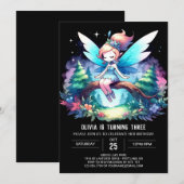 Moderne Pastel Fairy verjaardag Kaart (Voorkant / Achterkant)