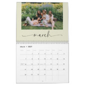 Moderne Pastel familie fotokalender Kalender (Mar 2027)
