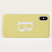 Moderne Pastel Gele Vette Typografie Monogram Case-Mate iPhone Case (Achterkant (horizontaal))