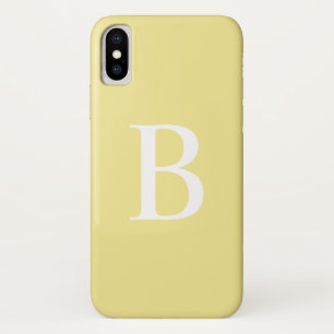 Moderne Pastel Gele Vette Typografie Monogram Case-Mate iPhone Case
