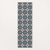 Moderne pastel geometrische bloem monogram patroon yogamat (Voorkant)