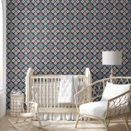 Moderne pastel geometrische bloem naadloos patroon behang