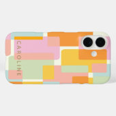 Moderne Pastel Geometrische Vormen Gepersonaliseer Case-Mate iPhone Case (Achterkant (horizontaal))