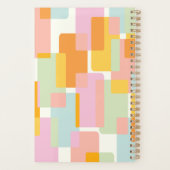 Moderne pastel geometrische vormen gepersonaliseer planner (Achterkant)