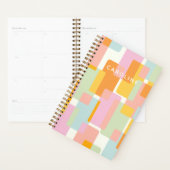 Moderne pastel geometrische vormen gepersonaliseer planner (Display)