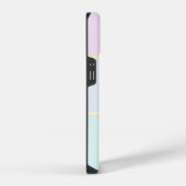 Moderne Pastel Gestreepte, Roze Flamingo's iPhone Hoesje (Rechterkant)