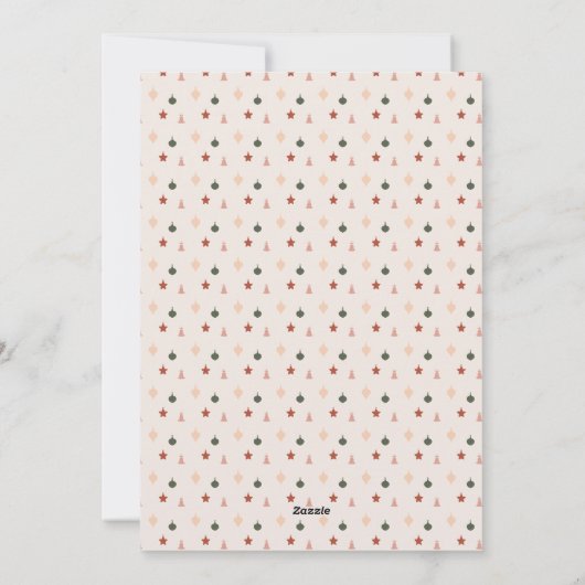 Moderne Pastel & Gouden Kerstboom Fotocollage Feestdagenkaart (Achterkant)