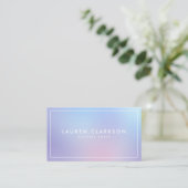 Moderne Pastel Gradient Ombre, social media iconen Visitekaartje (Staand voorkant)