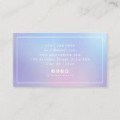 Moderne Pastel Gradient Ombre, social media iconen Visitekaartje (Achterkant)