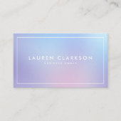 Moderne Pastel Gradient Ombre, social media iconen Visitekaartje (Voorkant)