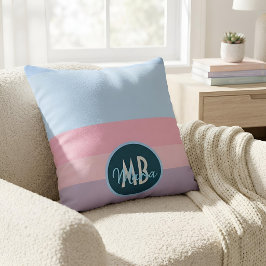 Moderne Pastel Gradiënt Strepen Patroon Aangepaste Kussen