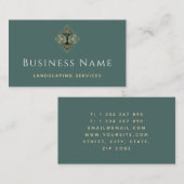 Moderne Pastel Green Landscaping Tuinman Tree Root Visitekaartje (Voorkant / Achterkant)