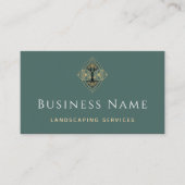 Moderne Pastel Green Landscaping Tuinman Tree Root Visitekaartje (Voorkant)