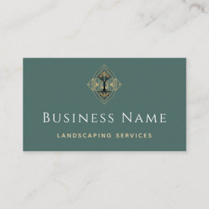 Moderne Pastel Green Landscaping Tuinman Tree Root Visitekaartje