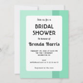 Moderne pastel groene bruids douche uitnodiging ka (Voorkant)