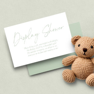 Moderne Pastel Groene Handgeschreven Display Douch Informatiekaartje