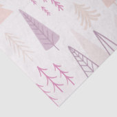 Moderne Pastel Kerstbomen Roze Kerst Tissuepapier (Detail)