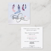 moderne pastel Kerstmis  dank je voor je bestellin Vierkante Visitekaartje (Voorkant / Achterkant)