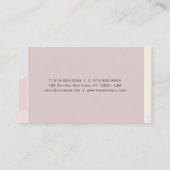Moderne Pastel Kleuren Professionele Eenvoudige Sj Visitekaartje (Achterkant)