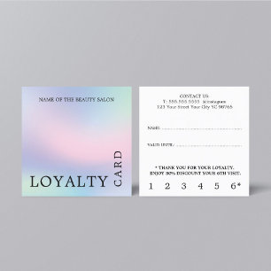 Moderne Pastel Kleuren Schoonheidssalon Klantenkaartje