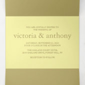 Moderne Pastel Kleuren Trouwsuite Drieluik Uitnodiging (Binnenkant midden)