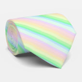 Moderne Pastel Kleurrijke Gradiënt Gestreepte Stropdas (Opgerold)