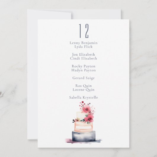 Moderne Pastel macarons Tafelnummer Zitkaart (Voorkant)